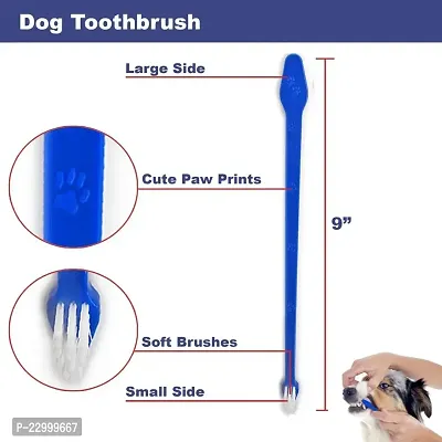 Dog Grooming Kit Bath Brush| | Toothbrush | Pet Grooming Glove for Dogs and Chew Rubber Bone for Dogs - Color May Vary-thumb3