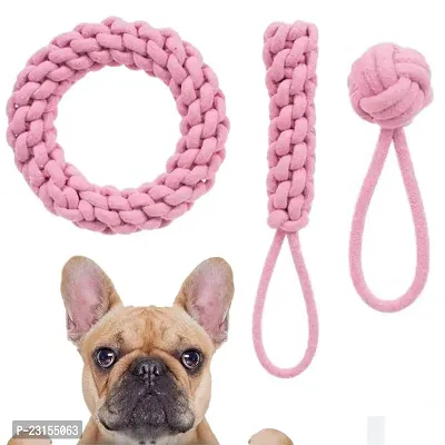 Dog Chew Toys  Knotted Cotton Rope Toys for Teeth Cleaning and Chewing Chew Toy Carrot Shape, Tug Toy for Small  Medium Dog, Puppy  Cat Natural and Safe