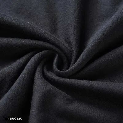 Trendy Full Sleeve Black Printed Cotton Blend Anime Demon Slayer T-Shirts For Men-thumb3