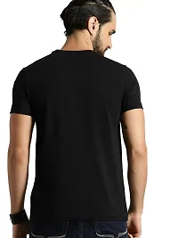 VIKCLIQUE Sasuke Naruto Anime Printed Half Sleeve Round Neck Black T-Shirt for Men's/Boy's-thumb1