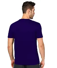 VIKCLIQUE Dhoni Thala Cotton Blend Printed Half Sleeve Round Neck Navy Blue T-Shirt for Men's/Boy's-thumb1