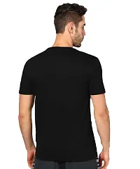 VIKCLIQUE Dhoni Thala Cotton Blend Printed Half Sleeve Round Neck Black T-Shirt for Men's/Boy's-thumb1