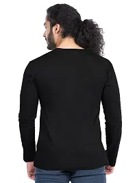 Trendy Full Sleeve Black Printed Cotton Blend Anime Luffy T-Shirts For Men-thumb1