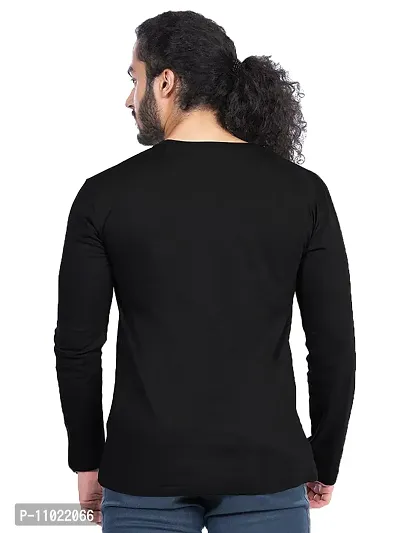 Trendy Full Sleeve Black Printed Cotton Blend Anime Luffy T-Shirts For Men-thumb2