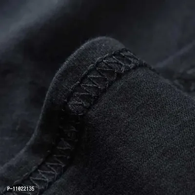 Trendy Full Sleeve Black Printed Cotton Blend Anime Demon Slayer T-Shirts For Men-thumb4