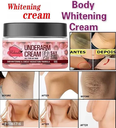 Rabenda Underarm And Neck Back Whitening Cream For Lightening and Brightening All Skin Types  50 G Pack Of 1