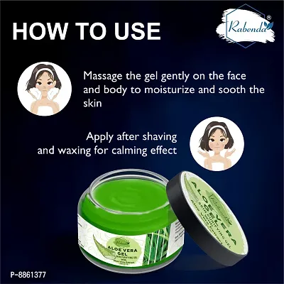 Rabenda Natural Aloe Vera Gel 92%Moisturizer Gel Cream Acne Blackheads Treatment For Skin Repair Shrink Pores Sleep Mask Skincarenbsp;nbsp;100 G Pack Of 2-thumb4