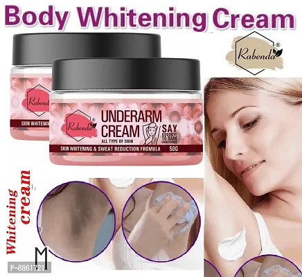 Rabenda Underarm And Neck Back Whitening Cream For Lightening and Brightening All Skin Types  50 G Pack Of 2