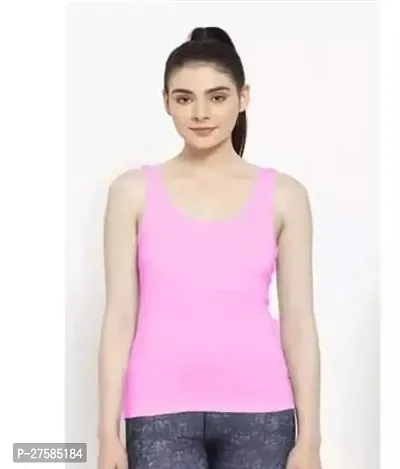 Stylish Pink Cotton Blend Camisole For Women