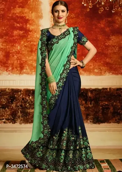 Kanchi semi-silk half saree material set – www.vannamayil.com