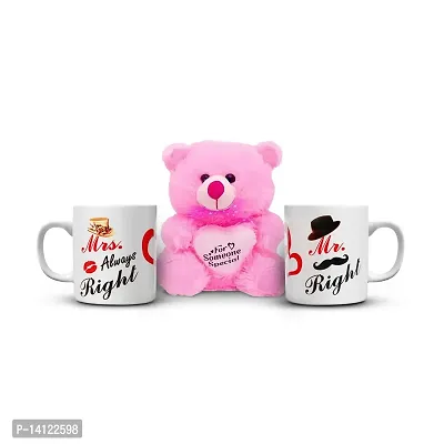 MARINER'S CREATION Valentine?s Day | Special Teddy Combo Pack | Combo Pack with Milk Mug and Teddy | Gift for Valentine?s Day | Gift for Loved ONE | Home Decorative Item | Gift for HE and SHE