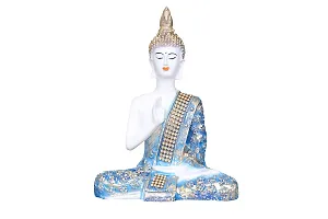 Mariner's Creation POLYRESIN Divine Buddha Statue - 15X8X20 cm, Blue-thumb2