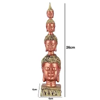 Mariner's Creation ? Polyresin and Marble Buddha Face Idol Home Decor Accessories (6X6X26CM, Coper, Gold)-thumb4