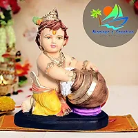 MARINER'S CREATION Polyresin Krishna Idol 15 X 9 X 18.5 cm Multicolour, 1 Piece-thumb1