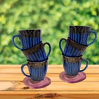 Mariner's Creation? Colorful Classic Tea Cup Sets of 6 Ceramic - Unique Great Designed with Comfortable Strong Handle | Serve Hot Tea and Coffee with Joy and Happiness - Multicolor-thumb3