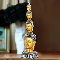 Mariner's Creation ? Buddha Face Idol Showpiece for Home Decor Living Room Bedroom Office House Warming Home Decor Accessories HOMR Decoration Wedding 6X6X26 CM Gold-thumb1