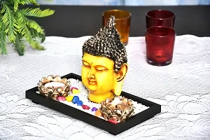 MARINER'S CREATION Buddha FACE Statue,Idol for Gift and Home Decor,SHOWPIECE for LIVINGROOM | Bedroom Decoration | Buddha SHOWPIECE | House Warming Gift, DEEWALI Return Gift-thumb1