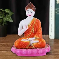 MARINER'S CREATION Meditating Buddha Statue,Idol for Gift and Home Decor SHOWPIECE SIZE-15X8X20 CM, White-thumb1