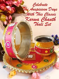 MARINER'S CREATION? KARWACHAUTH Pooja THALI Set | KARWACHAUTH THALI Kalash Set | KARWACHAUTH Gift for Wife | KARWACHAUTH Pooja THALI-thumb1