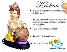 MARINER'S CREATION Polyresin Krishna Idol 15 X 9 X 18.5 cm Multicolour, 1 Piece-thumb3