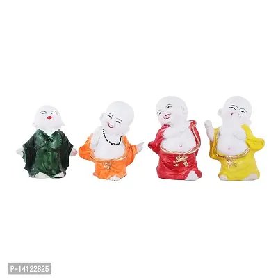 MARINER'S CREATION Polyresin Baby Laughing Buddha showpiece Multicolour, 4 Pieces-thumb5