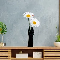 FURNISFOX Premium Flower vase - Vase for Living Room | Flower vase Long for Corner | House Warming Gift Black Color vase 7x7x25.5 cm-thumb2