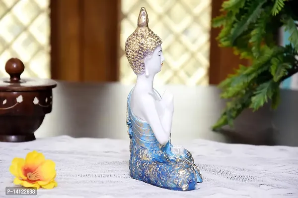 Mariner's Creation POLYRESIN Divine Buddha Statue - 15X8X20 cm, Blue-thumb4