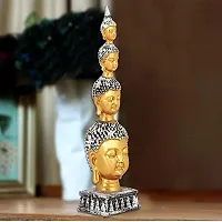 Mariner's Creation ? Buddha Face Idol Showpiece for Home Decor Living Room Bedroom Office House Warming Home Decor Accessories HOMR Decoration Wedding 6X6X26 CM Gold-thumb2