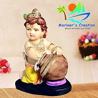 MARINER'S CREATION Polyresin Krishna Idol 15 X 9 X 18.5 cm Multicolour, 1 Piece-thumb2
