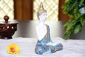 Mariner's Creation POLYRESIN Divine Buddha Statue - 15X8X20 cm, Blue-thumb1