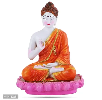 MARINER'S CREATION Meditating Buddha Statue,Idol for Gift and Home Decor SHOWPIECE SIZE-15X8X20 CM, White