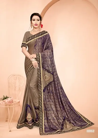 Beautiful Silk Blend Saree with Blouse piece