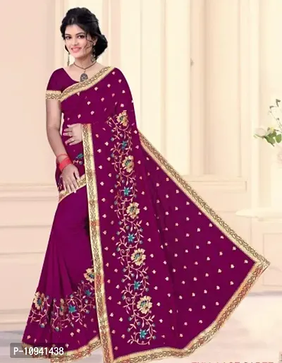 Beautiful Net Saree With Blouse Piece For Women-thumb0