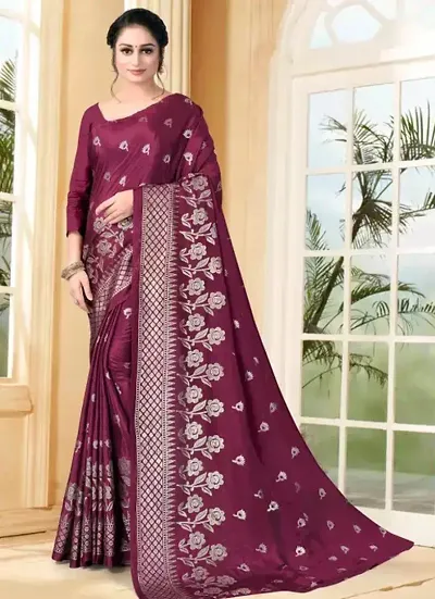 Stylish Brasso Saree With Blouse Piece For Women