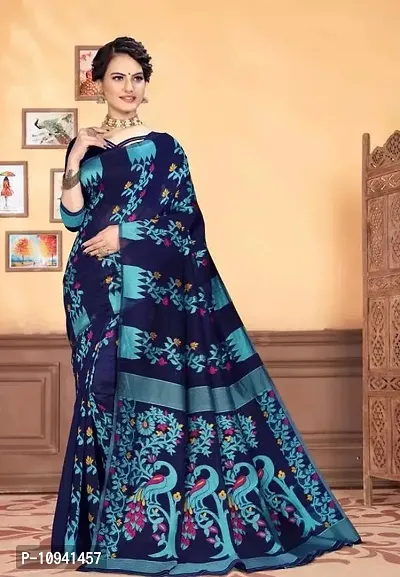 Beautiful Net Saree With Blouse Piece For Women-thumb0