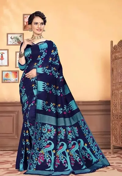 Beautiful Net Saree With Blouse Piece For Women