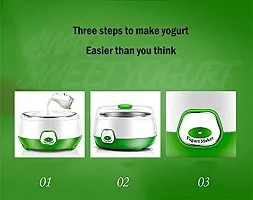 Automatic Yogurt Machine, 220V Electric Yogurt Maker Tool Home Organic Yogurt Plastic C-thumb1