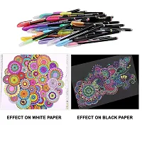 Classic 48 Pieces Neon Color Gel Pen Set For Coloring Kids Sketching Painting Drawing-thumb2