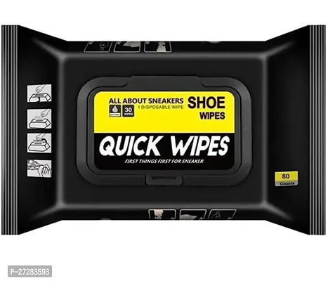 Shoe Cleaner Wipes - 1 Packs of 80 - Portable Sneakers Cleaner Shoe Wipes Quickly Remove Dirt  Stains - These Disposable Shoe Cleaning Wipes Can Be Used On Most Footwear (1 Packs of 80 Wipes)-thumb0