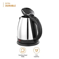Electric Kettle with Stainless Steel Body, used for boiling Water, making tea and coffee, instant noodles, soup etc(2L , Silver-Black)-thumb3