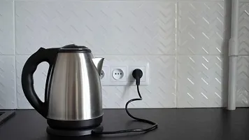 Electric Kettle with Stainless Steel Body, used for boiling Water, making tea and coffee, instant noodles, soup etc(2L , Silver-Black)-thumb2