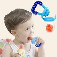 Silicone Food/Fruit Nibbler, Soft Pacifier/Feeder, Teether for Infant Baby, Infant, Blue, BPA Free-thumb3