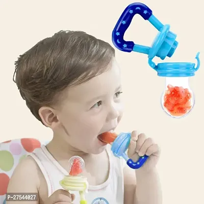 Silicone Food/Fruit Nibbler, Soft Pacifier/Feeder, Teether for Infant Baby, Infant, Blue, BPA Free-thumb4