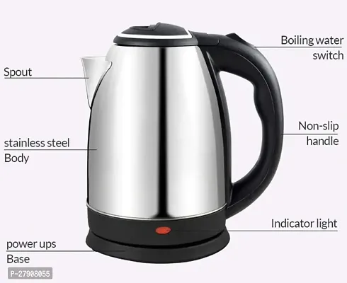 2 Litre  Electric Kettle |1500 W Kettle with Stainless Steel Body | Cordless Operation-thumb0