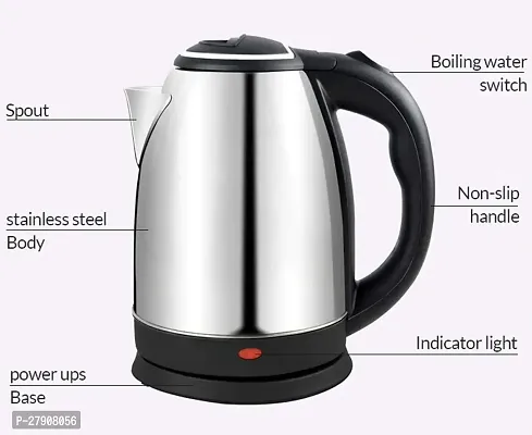 Electric Kettle 1500W | 2L| Cool touch handle | Wider Mouth | Food-grade stainless steel | Safety-thumb4