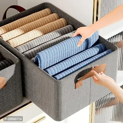 (Pack Of 1 ) 26L Storage Bag Steel Frame Support Closet Storage Bin Household Wardrobe Storage Box Drawer Large Capacity Folding Clothes Jeans-thumb0