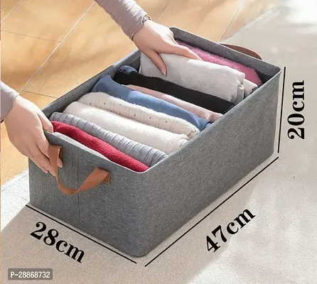 (Pack Of 1 ) 26 Litre Clothes Storage Bag, Foldable Storage Box with Handle, Household Wardrobe Storage Box, Steel Frame Support Closet Storage Bin (1 Pcs/Brown)-thumb4