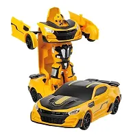 Modern Plastic Battery Operated Converting Car to Robot Toy, with Light and Sound for Kids-thumb3