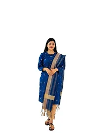 Stylish Khadi Cotton Kurti, Pant And Dupatta Set-thumb3