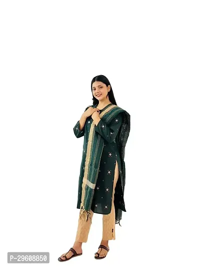 Stylish Khadi Cotton Kurti, Pant And Dupatta Set-thumb2